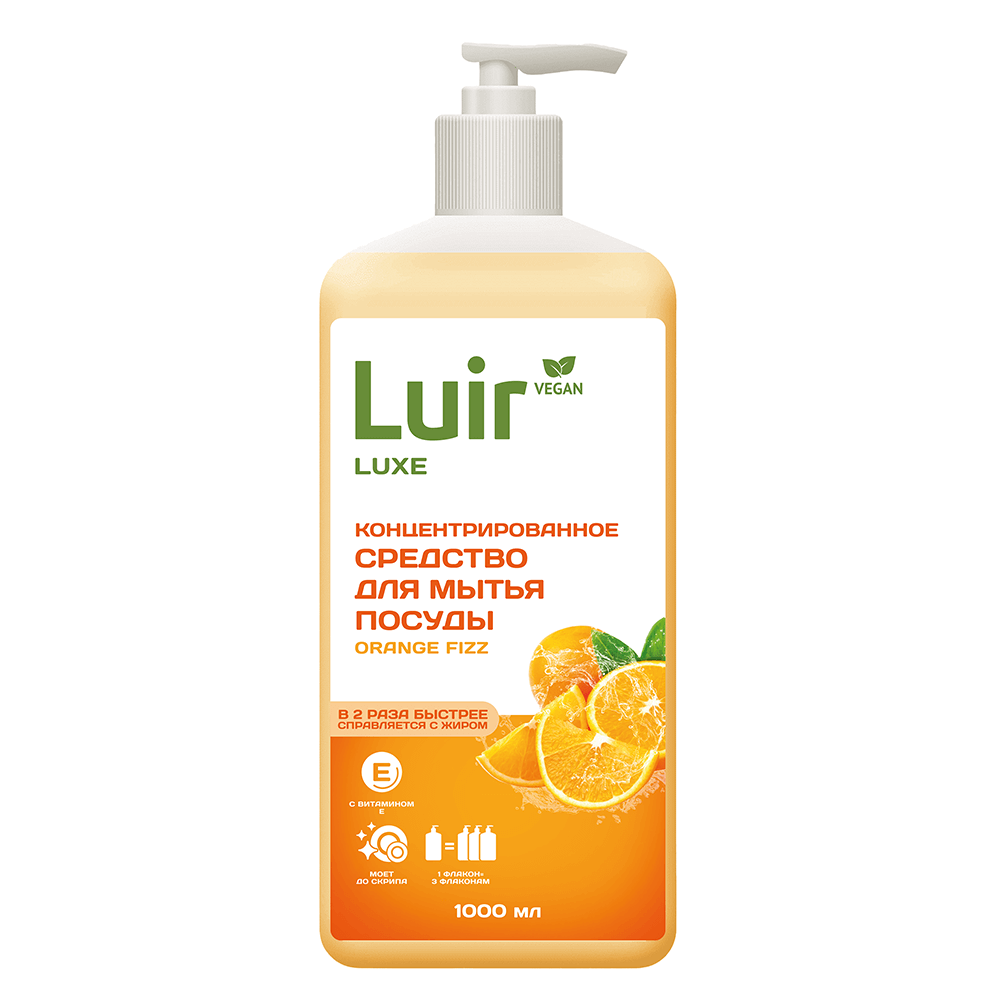 Luir Luxe Средство для мытья посуды с ароматом апельсина, 1 л