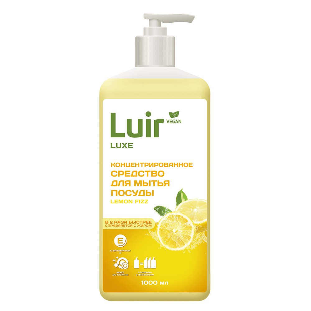 Luir Luxe Средство для мытья посуды с ароматом лимона, 1 л