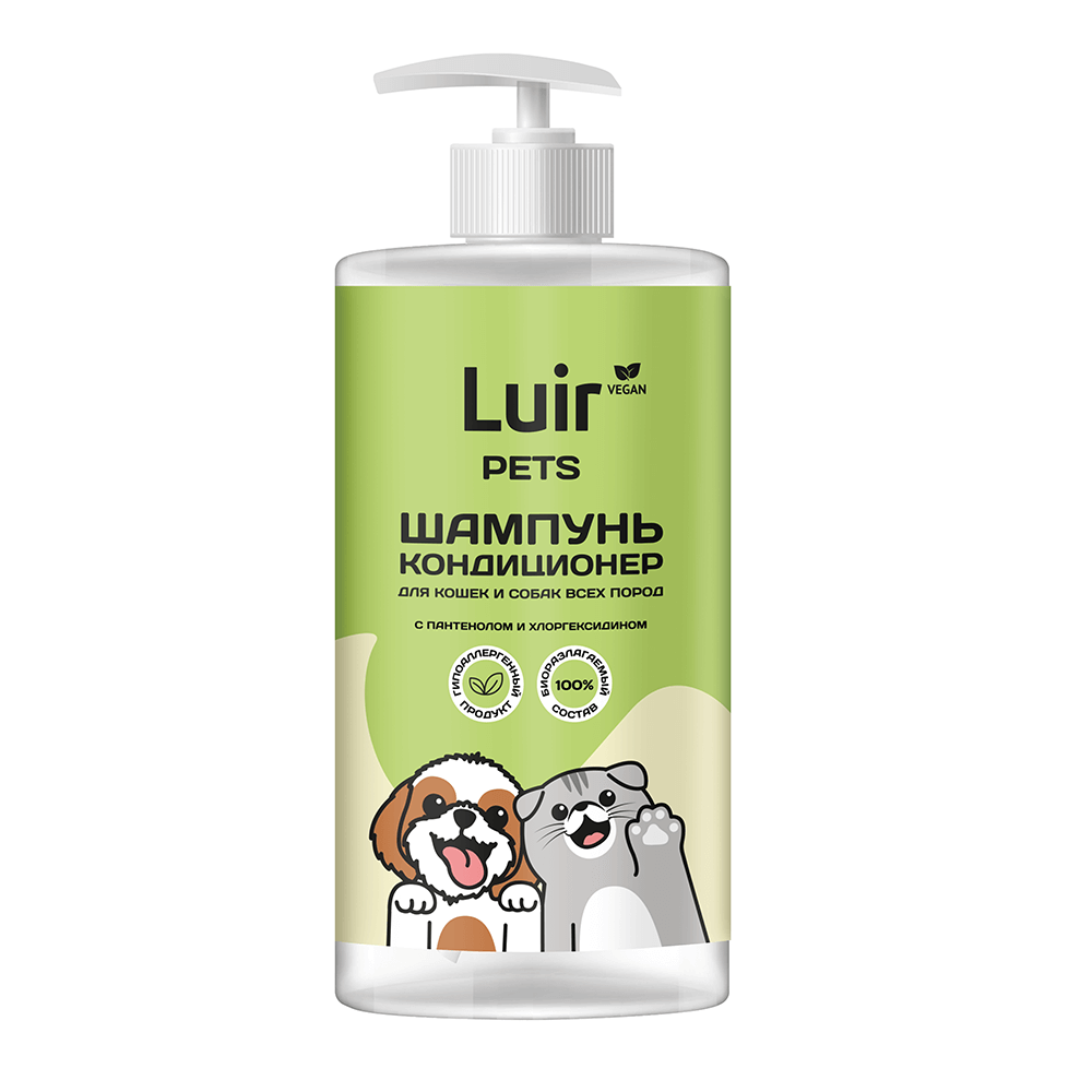 Luir Pets Шампунь-кондиционер для кошек и собак, 460 мл